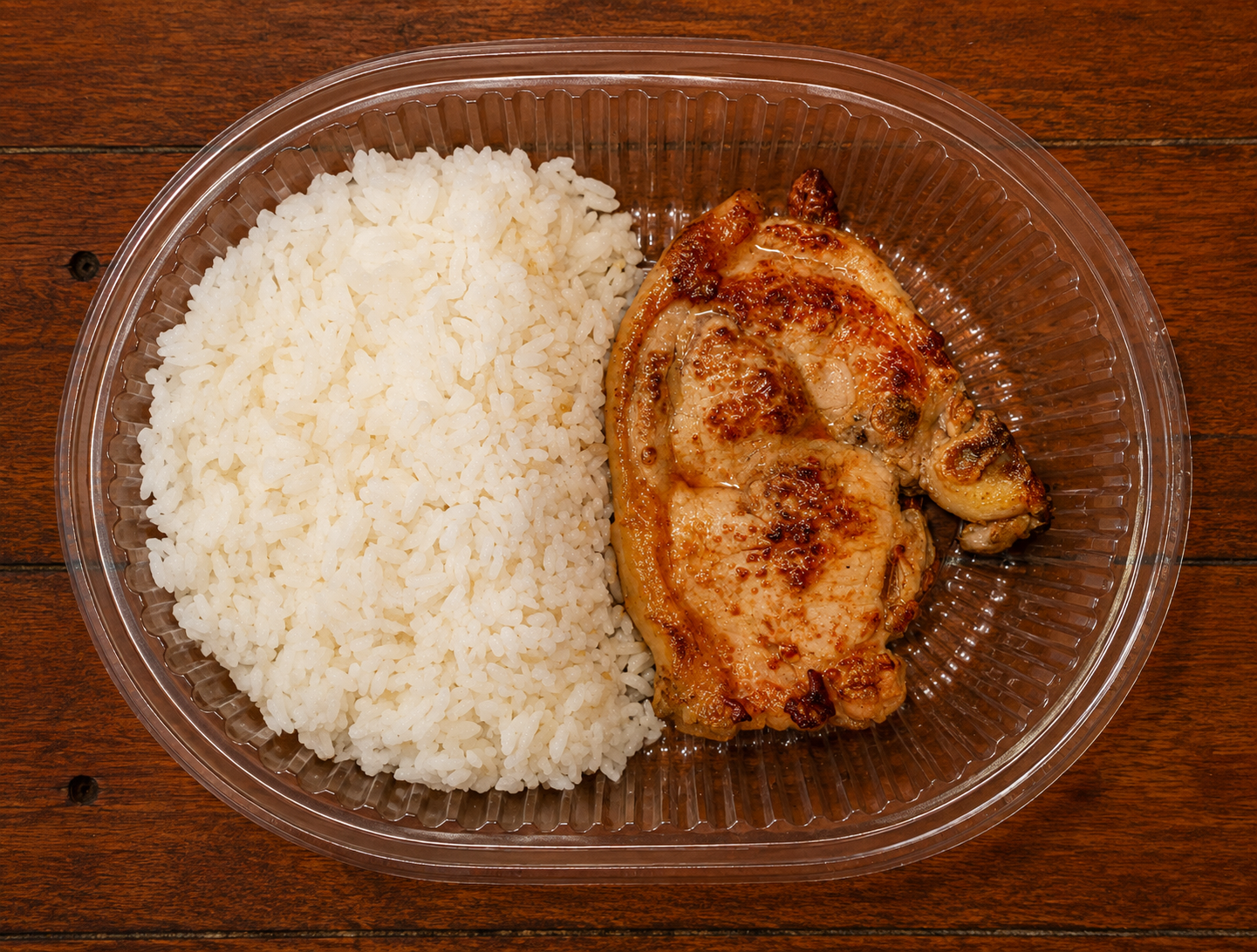 Costeleta de cerdo con arroz